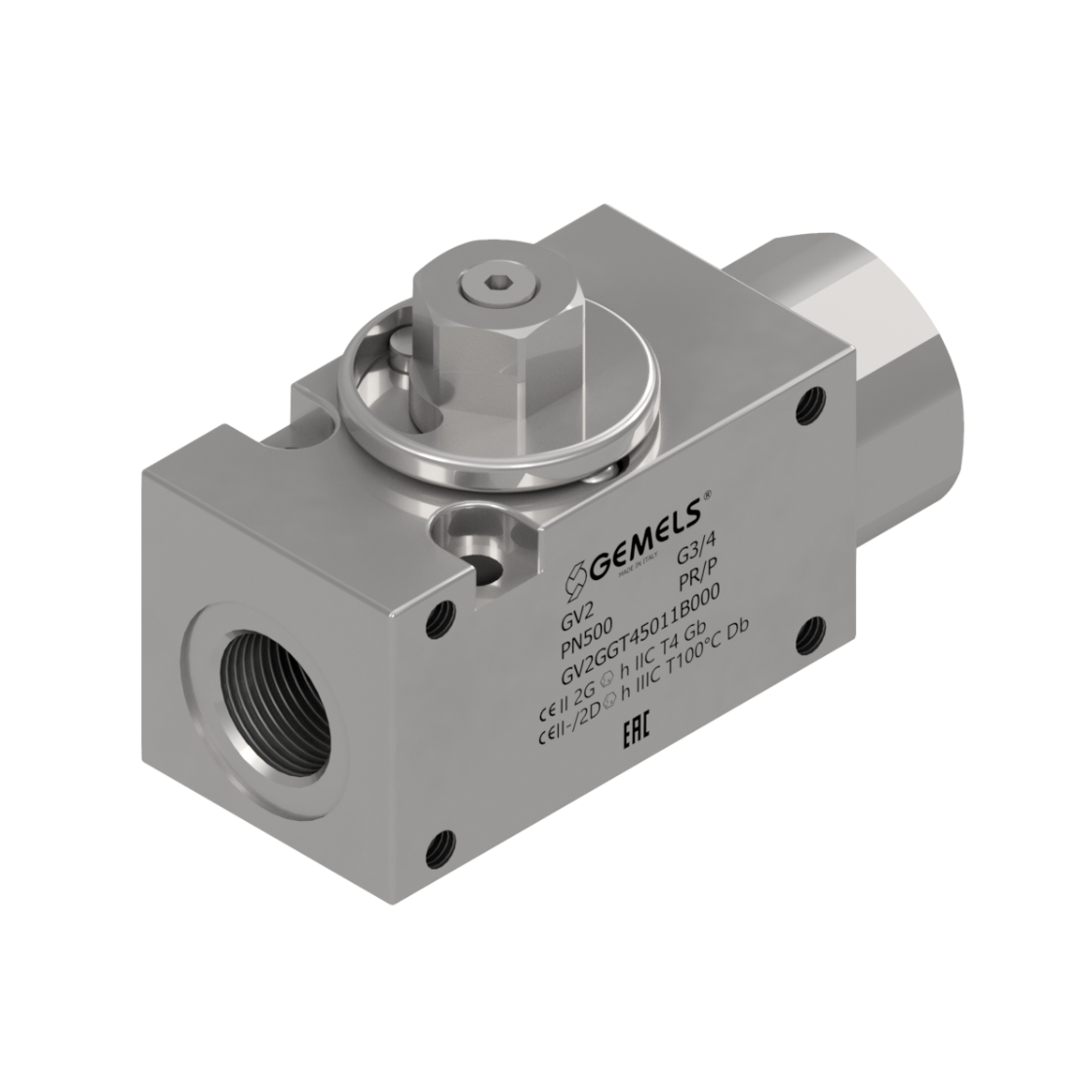 Gemels GV2 ball valve for excavators